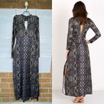 Free People  Cabaret Long Sleeve Maxi Dress Dark Combo XS Photo 4