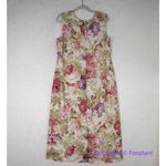 Vintage 1980's Pride&Joy Totally 80s floral‎ print sleeveless Dress Pink Size 14 Photo 7