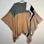 Coldwater Creek Cold Water Creek Color Block Poncho One Size Cotton Angora Contemporary Cape VTG Photo 1
