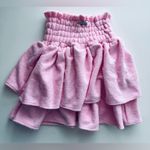 House of Wallace pink ruffle terry skirt barbie layered S Photo 1