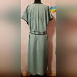 ZARA  Strapless Teal Dress with White Accents Photo 4