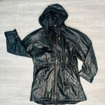 Jacqueline Ferrar Vintage Black Genuine Leather  Coat Jacket Photo 4