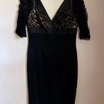 Carmen Marc Valvo Black Illusion Lace Cocktail Dress Mad Men Goth Old Money Sz 8 Photo 0