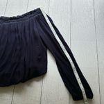 Lulus  Dark Blue Off-Shoulder Crop Top Size XS Photo 4