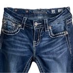 Miss Me Women's Low Rise Denim Jean's Size 26 (2) Med Wash Loose Saddle Stitch Photo 2