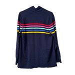 Lands End Cardigan Size Small Multicolor Colorblock Stripe Open Top Preppy City Photo 1