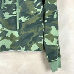 NEW Women's Cropped Green Camo Fleece Hoodie SMALL Photo 6