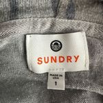 Anthropologie Sundry Shibori Cozy Hoodie Heather Gray Tie Dye Size 1/Small Photo 3
