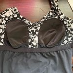 Tropical Escape Black And White Floral Ruched One Piece Swimsuit Photo 6