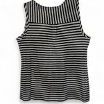 Anthropologie  Postmark Sleeveless Stripe Black White Tank Top Embroidery Small Photo 1