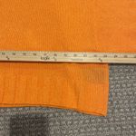 H&M  Sweater Womens XL Cropped Turtle Neck Neon Orange Knit Ribbed Long Sleeve Photo 6