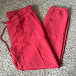 Zella  Coral Red Pink COTTON BLEND WOMEN Medium SWEAT PANTS Jogger Drawstring Photo 0