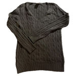 LACOSTE Izod Gray Knit Cable Pullover Sweater Crocodile Logo XL Photo 0