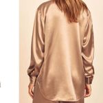 Reformation Fiore Silk Button-Up Shirt Photo 3