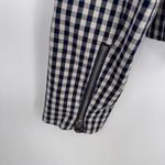 J. Crew Preppy Moto Jacket Womens 10 Blue White Gingham Plaid Cotton Linen NWOT Photo 8