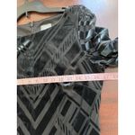 Vince Camuto Burnout Emerald Green Velvet Dress Long Sleeve Geometric Size 6 Photo 4