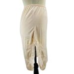 Bali Vintage  Half Slip Peach Nylon Lace Slit Size Small Photo 1