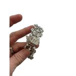 Silver & Pearl Elegant Bridal Clear Crystal White Faux Pearl Vine Bracelet White Photo 6