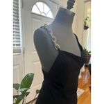 Giuseppe Di Morabito Asymmetric Hem Side High Slit Rhinestone Strap Dress 00 Black Photo 5