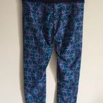 Fabletics Blue Pink Geometric Print Foldover Waistband Crop Leggings Photo 5