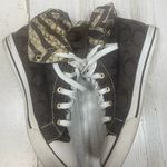 Coach Monogram Logo High Top Bonney Sneakers Brown Tan Size 8 Y2K Style Photo 8