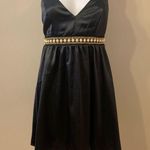 Francescas Amelia Pearl Embellished Baby Doll Dress SZ Medium Black Photo 1