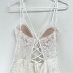 Lulus Luxury White Sheer Tulle Embroidered Beaded Bridal Gown Size Large NWT Photo 7