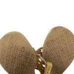 Tory Burch Tan Caramel Patent Leather Miller Classic Designer Logo Sandals 6.5 Photo 5