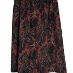 Blair Midi Skirt Womens L Multicolor Paisley Boho Fall Flowy Witchy 70s Hippie Photo 0