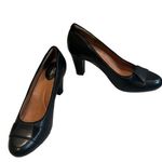 Clarks  Artisan Black Leather Dress Pumps, Sz 7.5 Narrow Photo 0