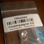 Simulated Champagne Color Diamond Sterling Silver Dangle Earrings Photo 8