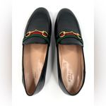 Gucci Jordaan Horsebit Web Sylvie Black Leather Moccasin Women Loafers EU 41.5 Photo 10