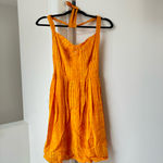 Urban Outfitters Bright Mango Yellow Halter Sundress Photo 1
