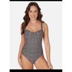 Niptuck Swim Joanne Twist Front Slimming Push Up One Piece Swimsuit Size 10‎ Blue Photo 7