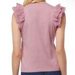 joe's jeans Joe’s Jeans Eyelet Sleeve Top in Rose Pink Size XL | NWT Photo 1