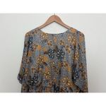 Free People  Sky Combo Teegan Mini Dress Long Sleeve Asymmetrical Boho Festival S Photo 7