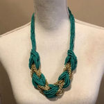 Teal Green Chunky Necklace‎ Green Photo 0