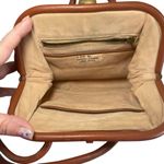 Vintage Cabra Nappa Brown Leather Handbag Mini Purse Clip Closure Argentina Photo 4