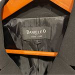 Tahari Vintage 90’s black sequin lace trim lined blazer chunky button Levine Photo 6