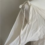 Free People  Cream Tied Cold Shoulder Asymmetrical Mini Shirt Dress Women M Boho Photo 1