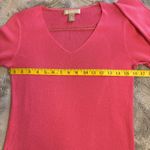 Banana Republic  Cotton/Wool V-Neck Sweater Pink Barbie Womens Sz M Lightweight Photo 4