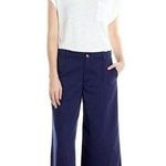 Joie NEW  Navy Cherie Gaucho Wide Leg Crop Pants Photo 0
