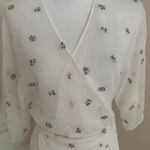 Victoria's Secret NWT White Sheer Long Floral Embroidered Robe, Sz XS/S Photo 3