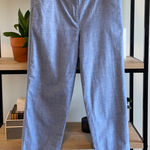 Talbots Mid-Rise Perfect Crop Chambray Cotton Everyday Dress Pant, 4 Photo 0