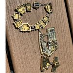 Home House Gold Tone Vintage Jewelry Lot of 2 Lapel Pins Bracelet Realtor Realty Photo 4