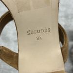 Soludos  Ines Sandals Womens 9.5 Suede Boho Festival Block Heels Slip On Walnut Photo 8