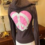 PINK - Victoria's Secret PINK Victoria Secret Brown Zip Knit Hoodie Photo 5