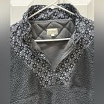 Vera Bradley  Grey Charcoal Floral Sherpa
Teddy Quarterzip Pullover size XL Photo 8