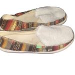 Sanuk  Donna sherpa blanket molten lava color slip on size 10 Photo 2