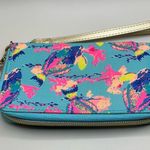 Lilly Pulitzer A Vintage Rare HTF  Travel Fish Print Fabric Wristlet Wallet Photo 1